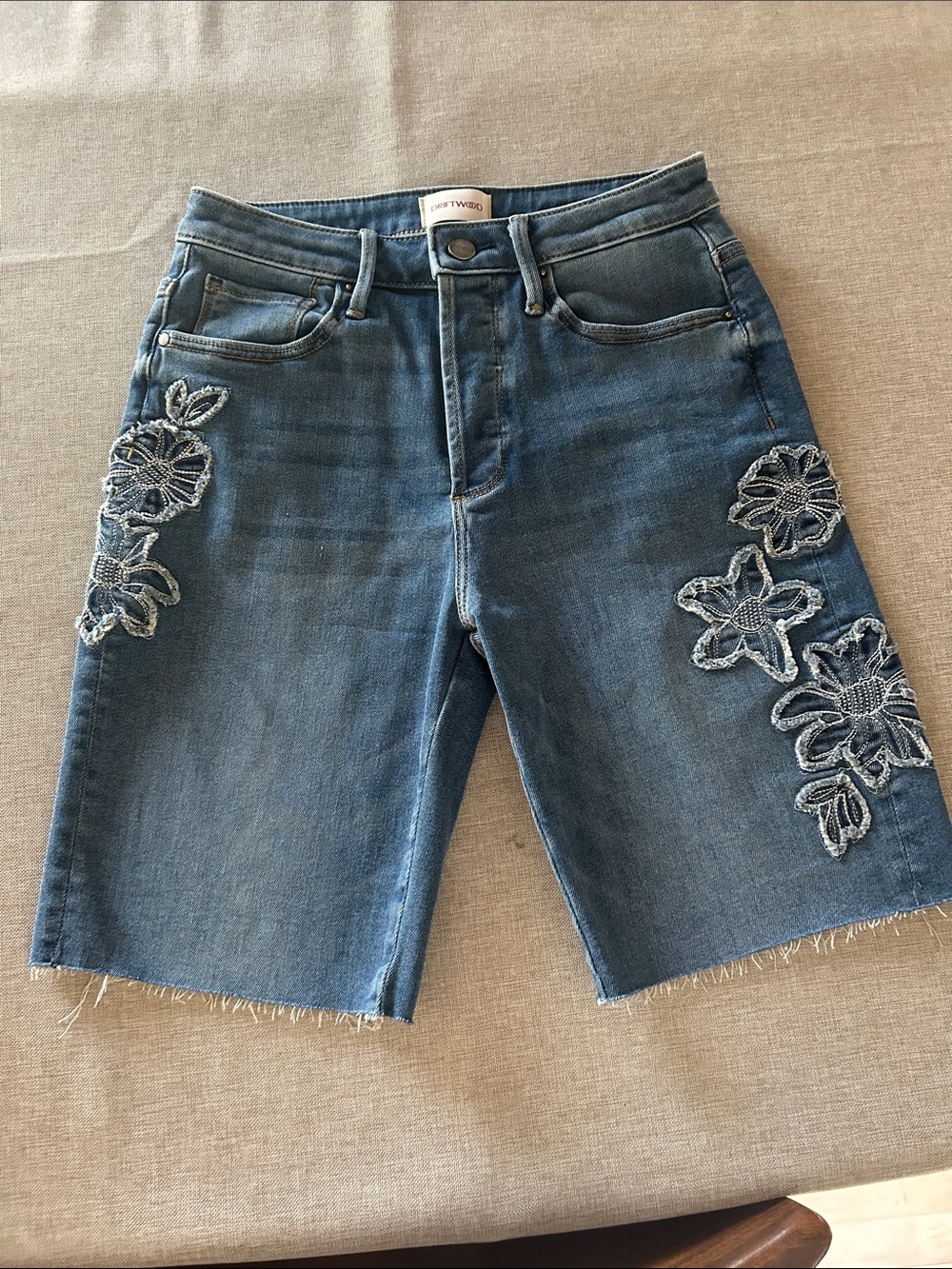 DRIFTWOOD Light Blue Denim Jeans with Branded Button